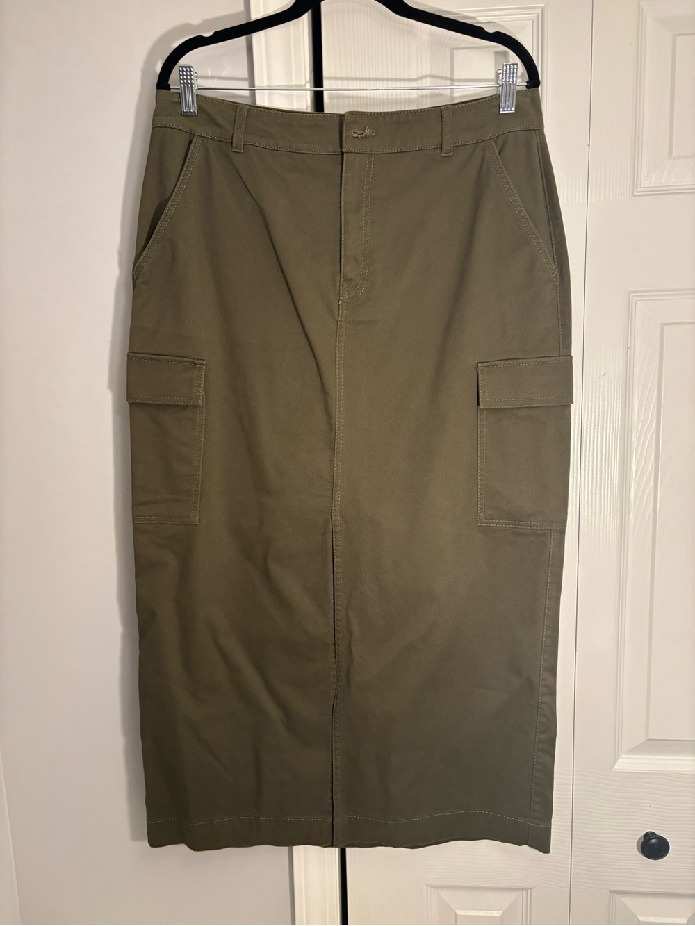 LOFT Olive Green Waistband Skirt